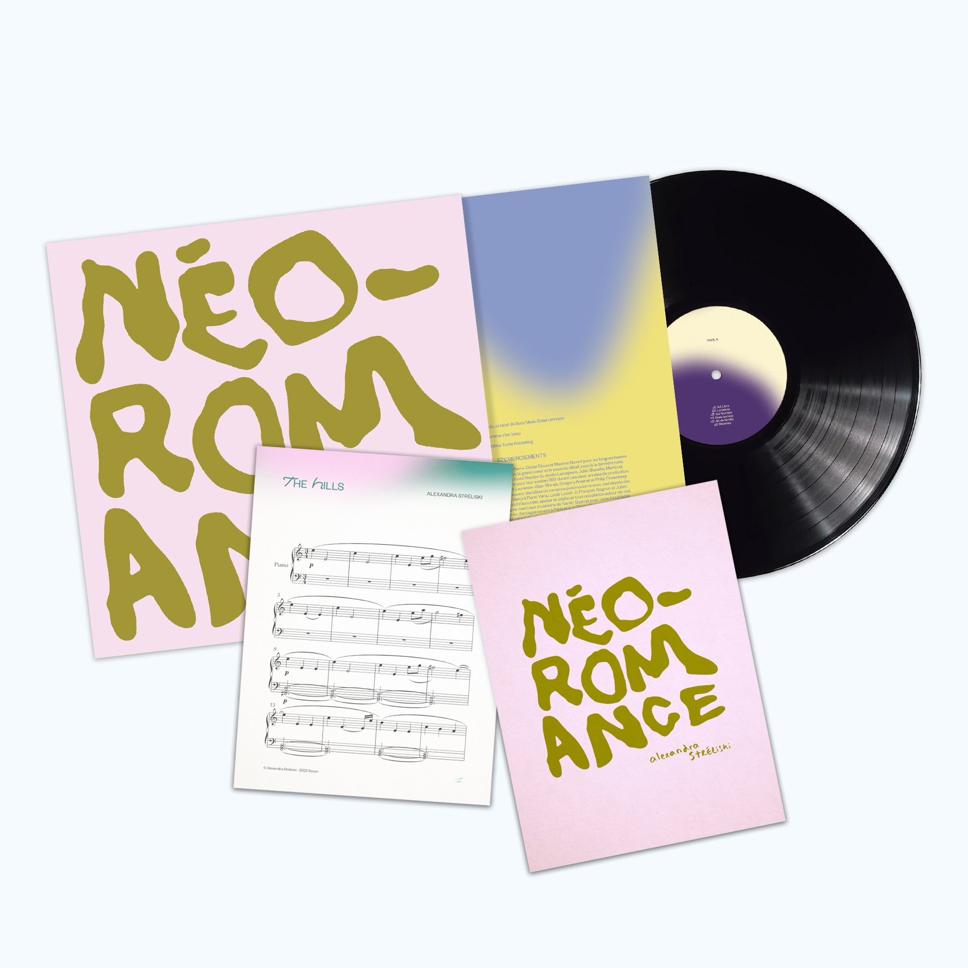 Vinyl + Physical Sheet Music Book Bundle - Néo–Romance